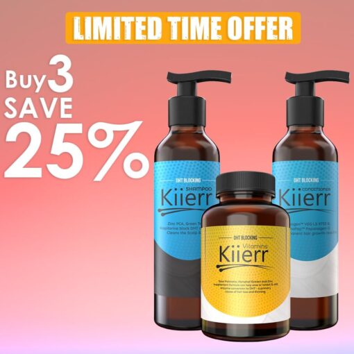 Kiierr Hair Growth Supplements Bundle - buy 3 save 25%